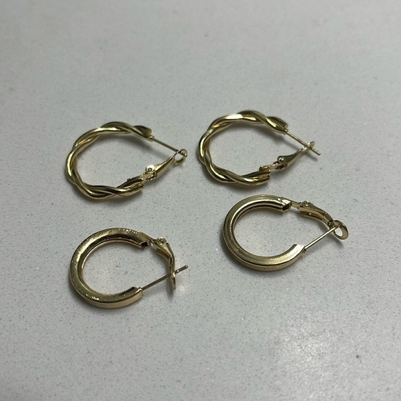 Bohemian Gold & Pearl Earring Set 💛 Lot 3 - Picture 2 of 5